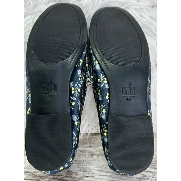 CABI Velvet Loafer Women’s Size 8 Blue/Yellow Horsebit Carnaby Floral 6005 EUC! - Picture 10 of 11